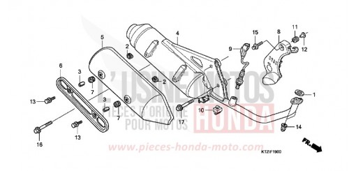 EXHAUST MUFFLER PES125RA de 2010